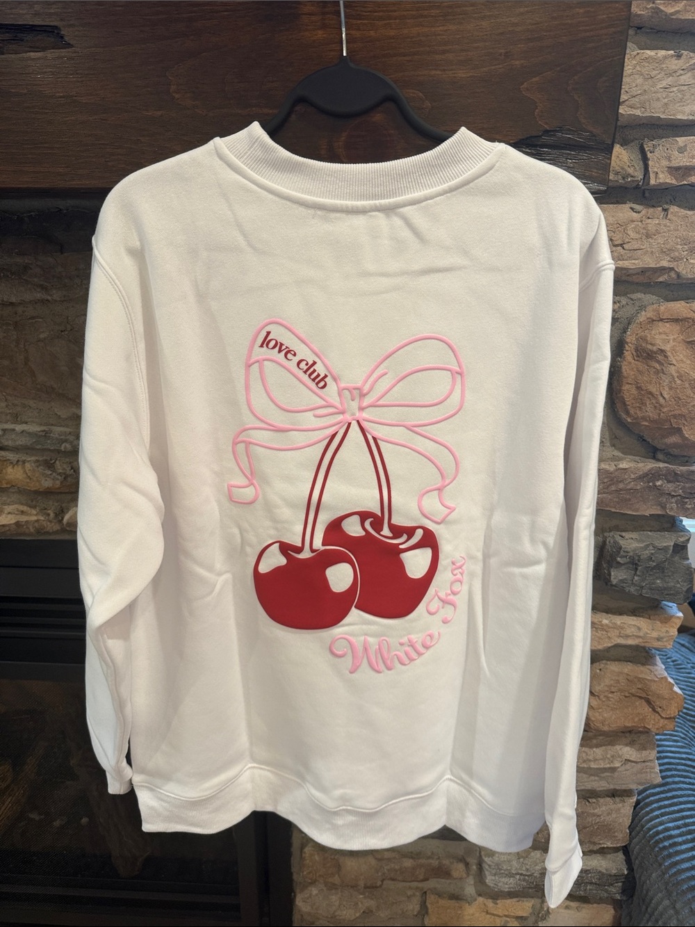 Women's White Fox love club Crewneck Sweatshirt